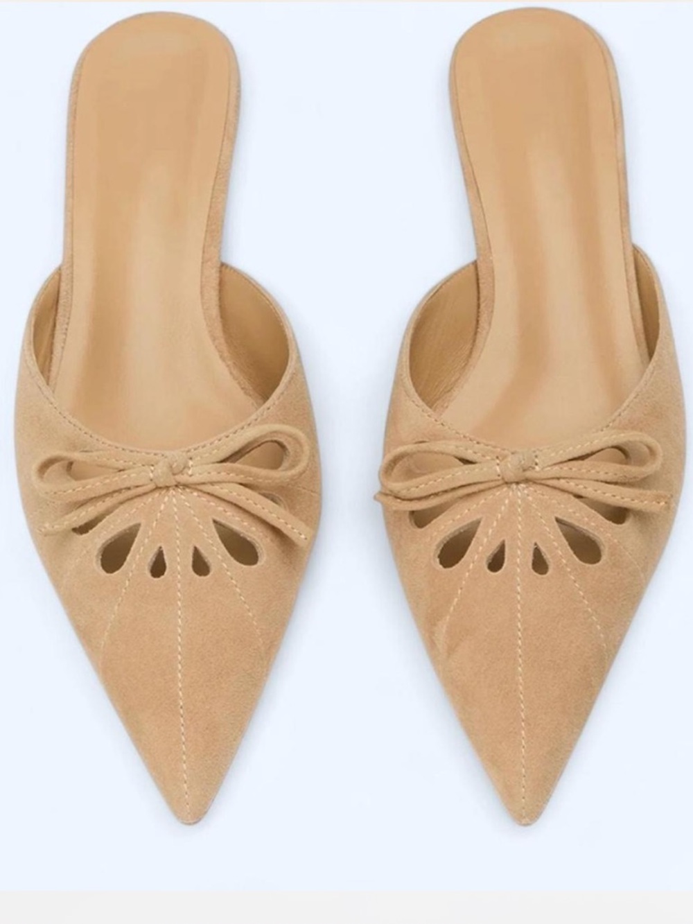 Tony Bianco Suede Cammie Pointed Toe Kitten Heel Mule